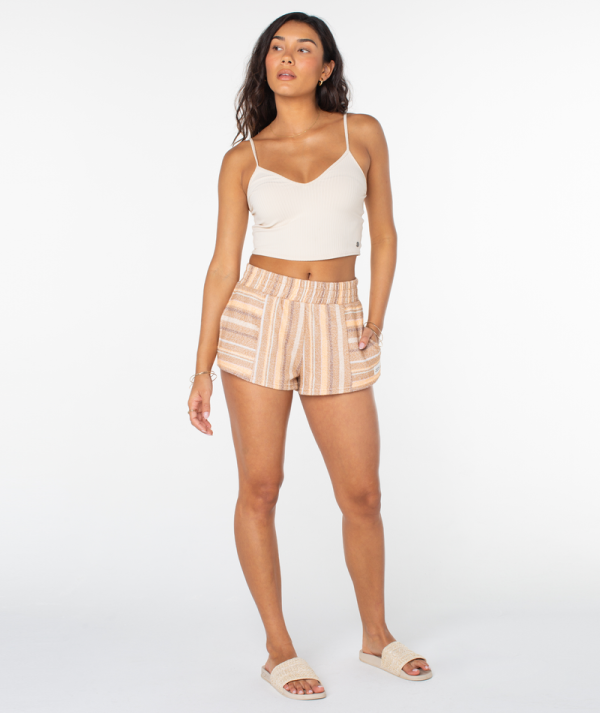 Shorts | Women Roxy Wave Rider Short Chipmunk Saltwater Stripe - Image 5