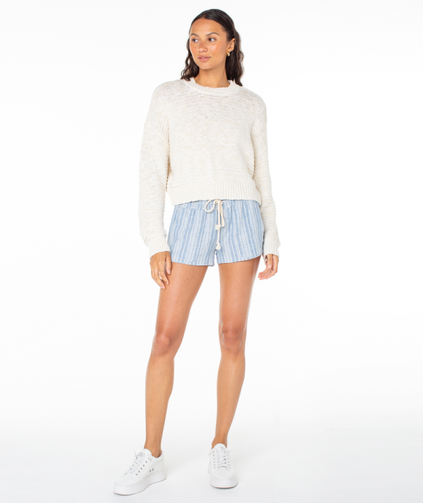 Sweaters | Women Roxy Enchanted Sky Crewneck Sweater Parchment Solid - Image 3