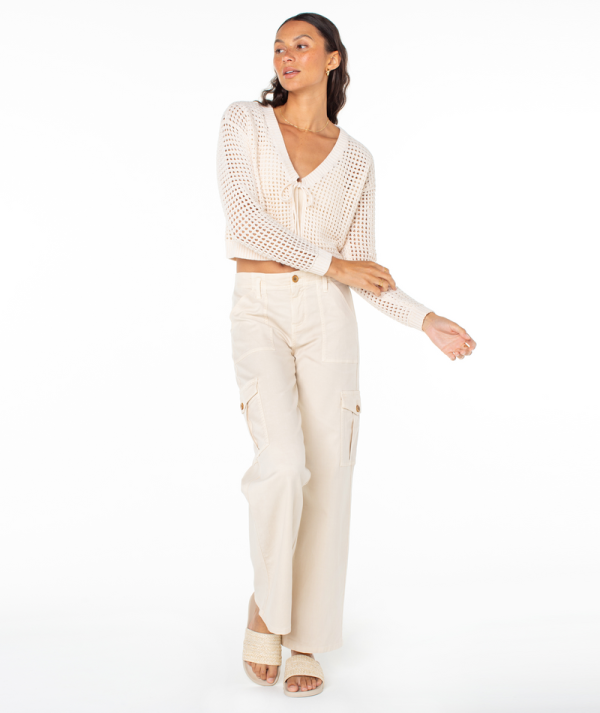 Sweaters | Women Roxy Ivy Cardigan Sweater Parchment Marl - Image 3