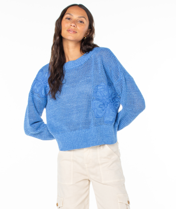 Sweaters | Women Roxy Leia Sweater Riviera Hibiscus Stitch
