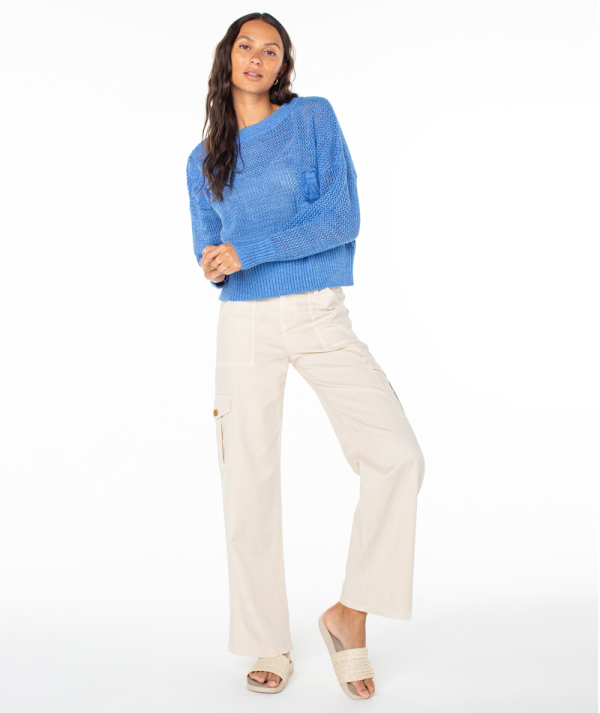 Sweaters | Women Roxy Leia Sweater Riviera Hibiscus Stitch - Image 3
