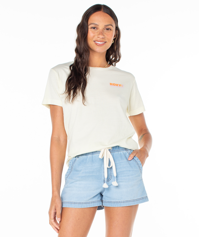 T-Shirts | Women Roxy Aloha State Tee Egret Aloha State