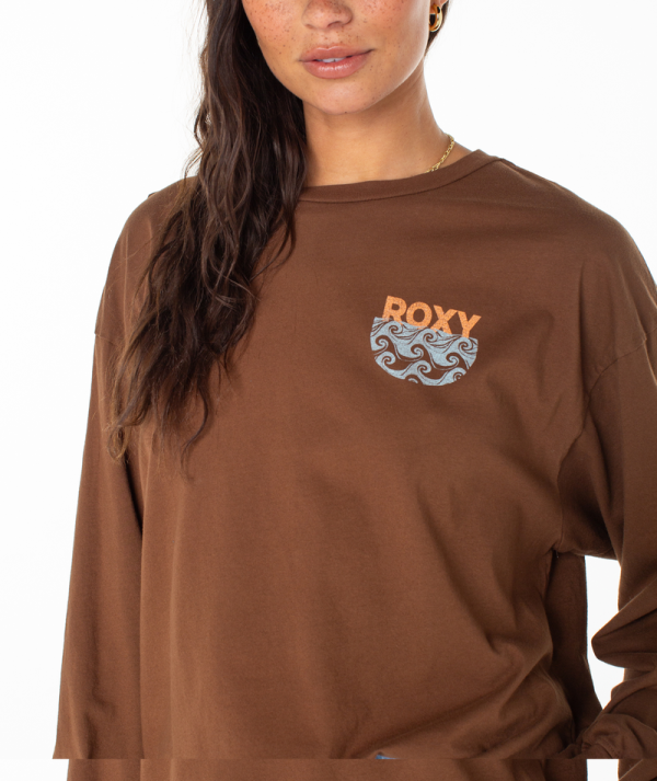 T-Shirts | Women Roxy Chasing Sunsets Tee Tiramisu Chasing Sunsets - Image 5