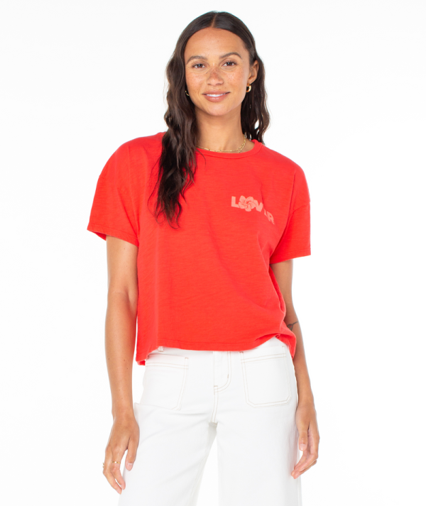 T-Shirts | Women Roxy Hibiscus Lover Tee Lollipop Hibiscus Lover