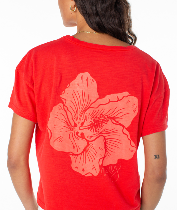 T-Shirts | Women Roxy Hibiscus Lover Tee Lollipop Hibiscus Lover - Image 4