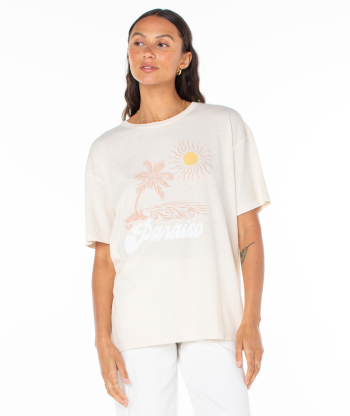 T-Shirts | Women Roxy Paraiso Tee Pink Champagne Paraiso
