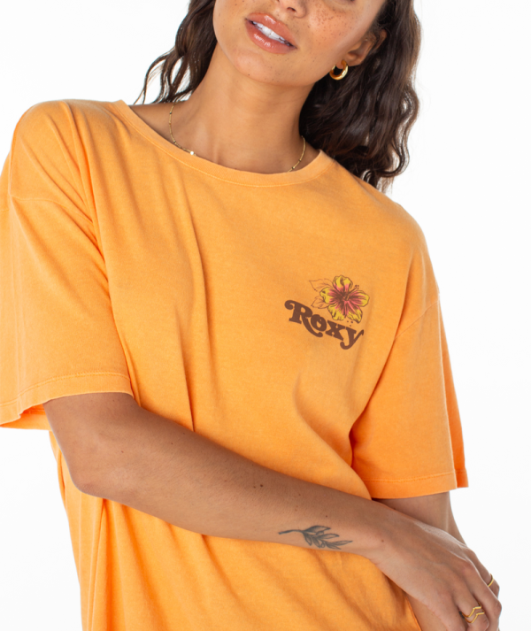 T-Shirts | Women Roxy Vamos Tee Muskmelon Vamos - Image 5