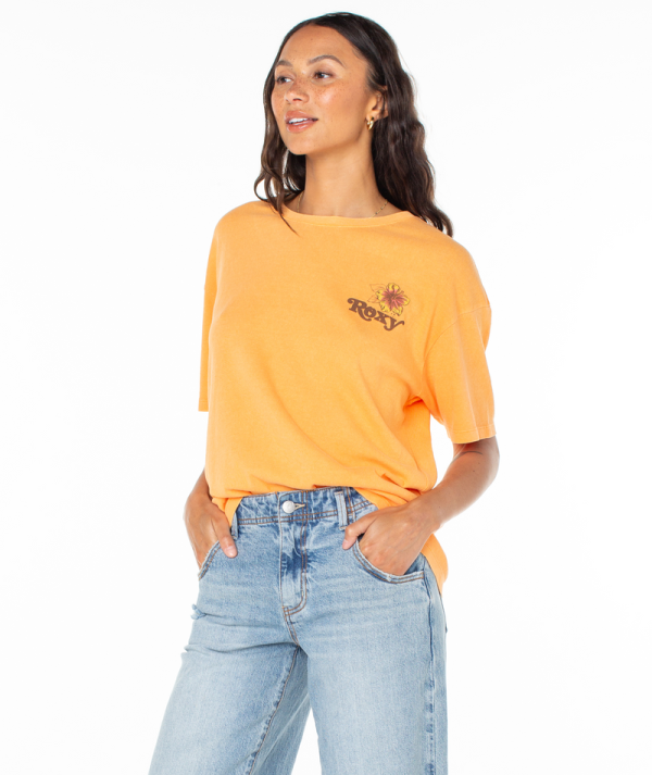 T-Shirts | Women Roxy Vamos Tee Muskmelon Vamos - Image 6