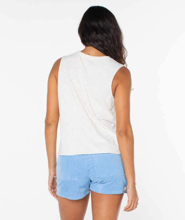 Tank Tops | Women Roxy Dawn Patrol Muscle Tee Egret Dawn Patrol - Image 2