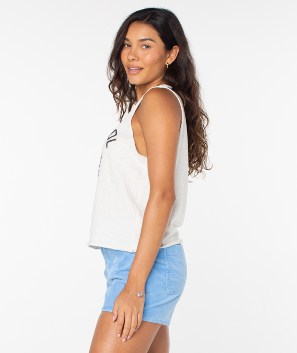 Tank Tops | Women Roxy Dawn Patrol Muscle Tee Egret Dawn Patrol - Image 4