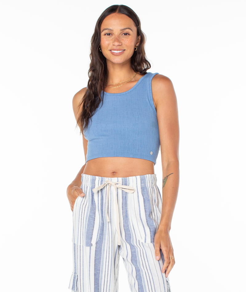 Tank Tops | Women Roxy Good Keepsake Crop Top Riviera Solid