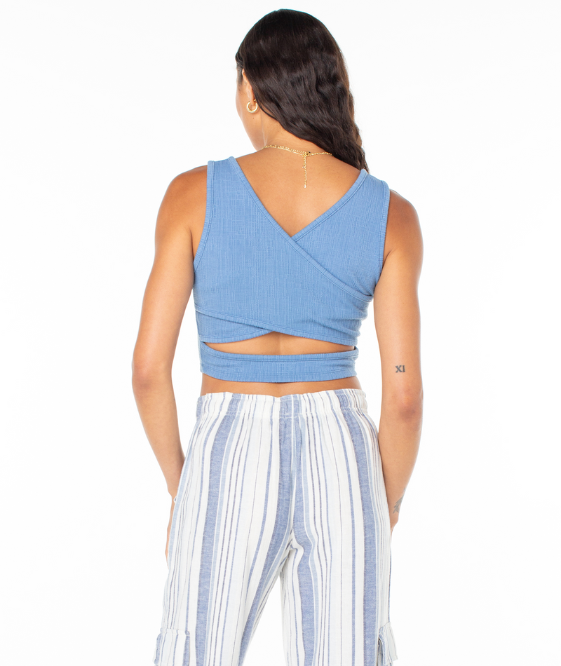 Tank Tops | Women Roxy Good Keepsake Crop Top Riviera Solid - Image 2
