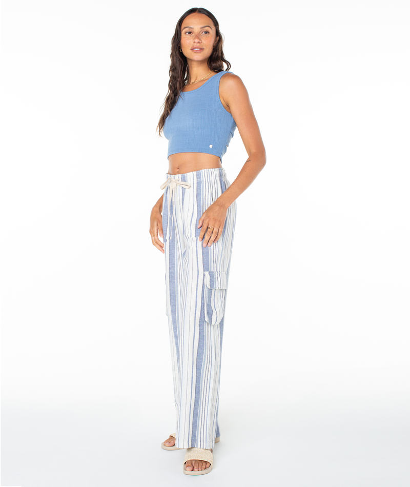 Tank Tops | Women Roxy Good Keepsake Crop Top Riviera Solid - Image 6