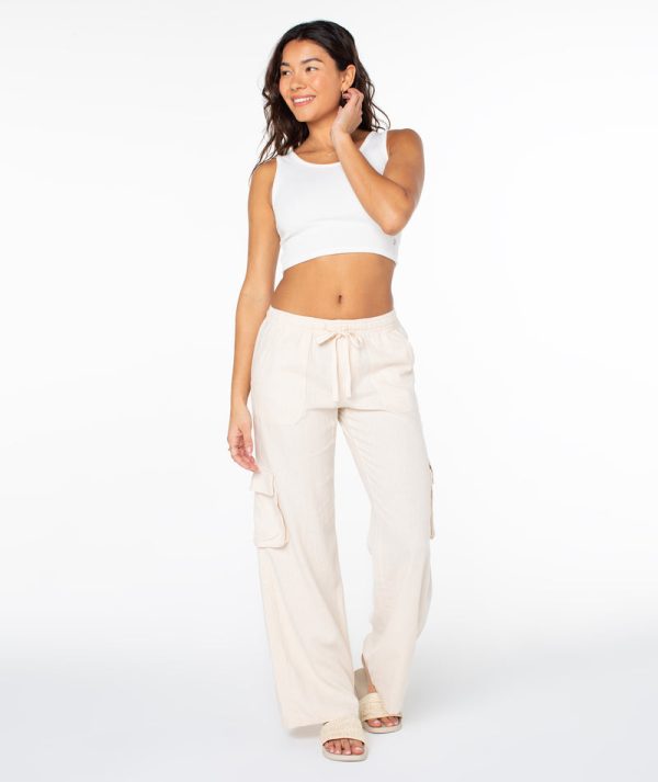 Tank Tops | Women Roxy Good Keepsake Crop Top Snow White Solid - Image 6